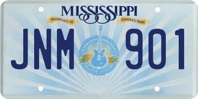MS license plate JNM901