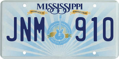 MS license plate JNM910