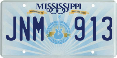 MS license plate JNM913