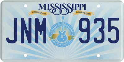MS license plate JNM935