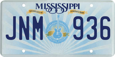 MS license plate JNM936