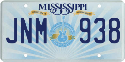 MS license plate JNM938