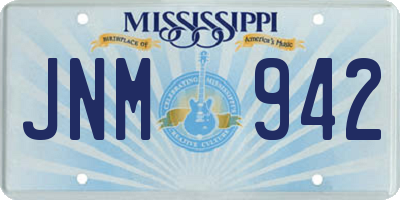 MS license plate JNM942