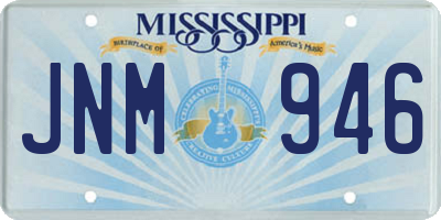 MS license plate JNM946