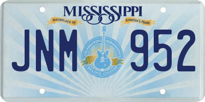 MS license plate JNM952