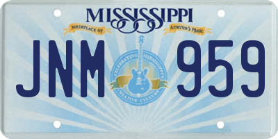MS license plate JNM959