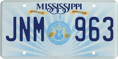 MS license plate JNM963
