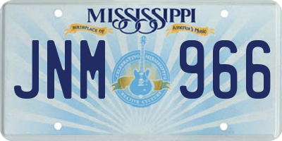 MS license plate JNM966