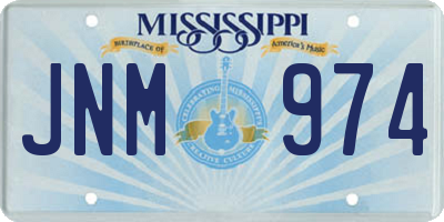 MS license plate JNM974