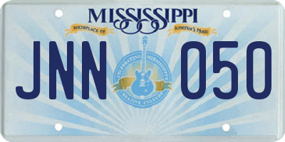 MS license plate JNN050
