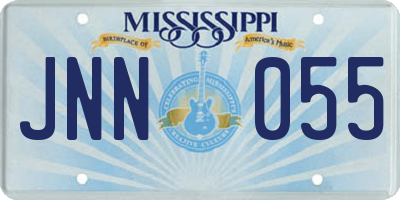 MS license plate JNN055