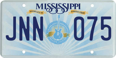 MS license plate JNN075