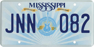 MS license plate JNN082