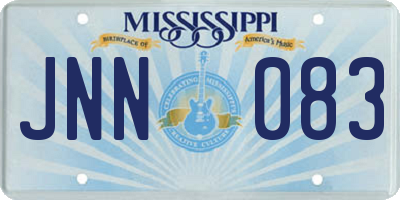 MS license plate JNN083