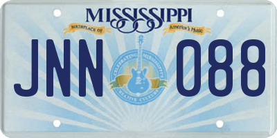MS license plate JNN088