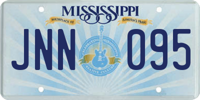 MS license plate JNN095