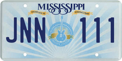 MS license plate JNN111