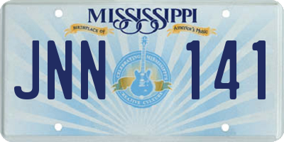 MS license plate JNN141