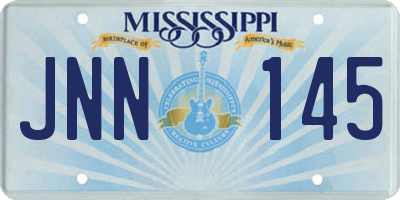 MS license plate JNN145