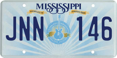 MS license plate JNN146