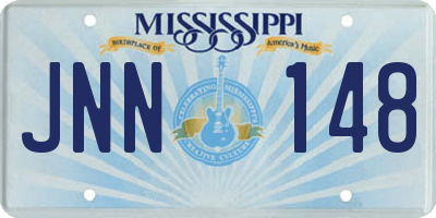 MS license plate JNN148
