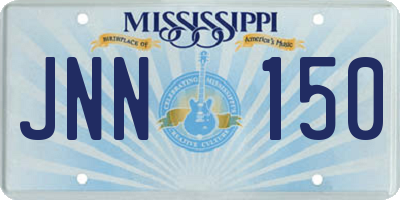 MS license plate JNN150