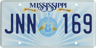 MS license plate JNN169