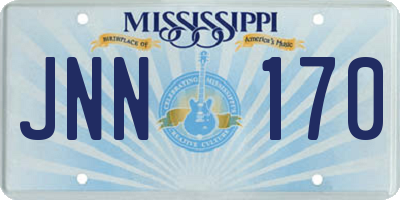 MS license plate JNN170