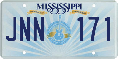 MS license plate JNN171