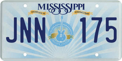 MS license plate JNN175