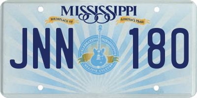 MS license plate JNN180