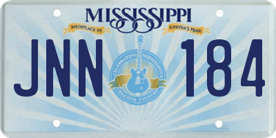 MS license plate JNN184