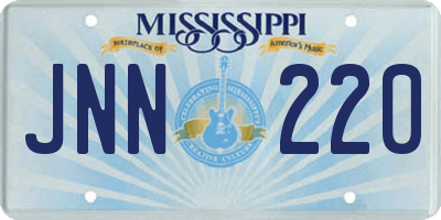 MS license plate JNN220