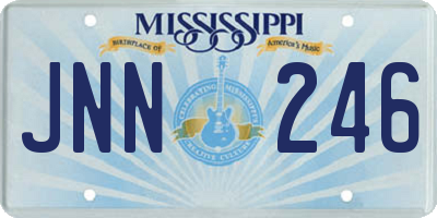 MS license plate JNN246