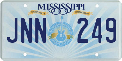 MS license plate JNN249
