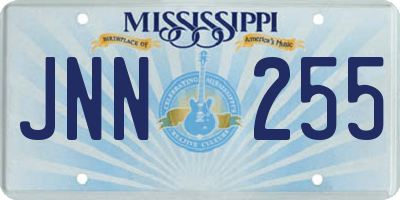 MS license plate JNN255