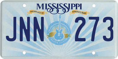 MS license plate JNN273