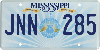 MS license plate JNN285