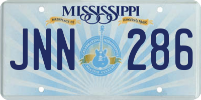 MS license plate JNN286