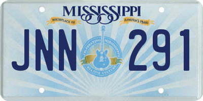 MS license plate JNN291