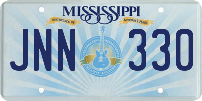 MS license plate JNN330