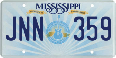 MS license plate JNN359