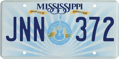 MS license plate JNN372