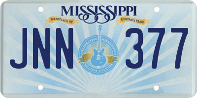 MS license plate JNN377