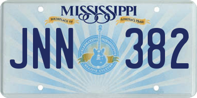 MS license plate JNN382
