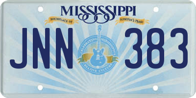 MS license plate JNN383