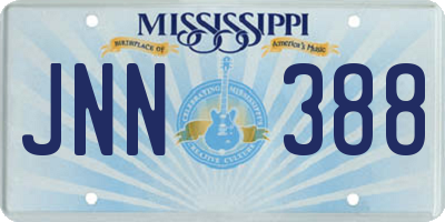 MS license plate JNN388