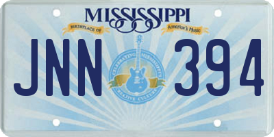 MS license plate JNN394
