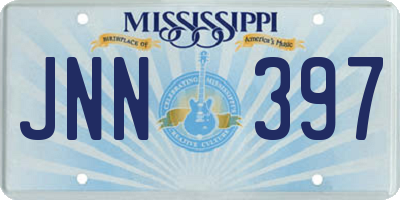 MS license plate JNN397