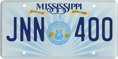 MS license plate JNN400